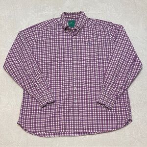Southern Tide Club Purple and White Preppy Long Sleeve Button Down Shirt XL